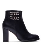 Bottines en Cuir Doris noires - Talon 7.5 cm
