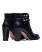Bottines en Cuir Doris noires - Talon 7.5 cm