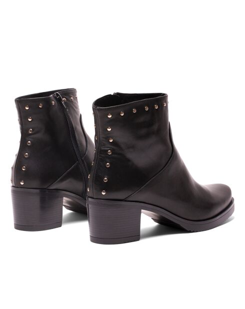 Bottines en Cuir Elsa noires