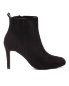 Bottines en Velours de Cuir Greta noires - Talon 7.5 cm