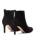 Bottines en Velours de Cuir Greta noires - Talon 7.5 cm