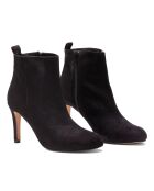 Bottines en Velours de Cuir Greta noires - Talon 7.5 cm