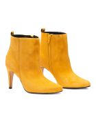 Bottines en Velours de Cuir Greta miel - Talon 7.5 cm