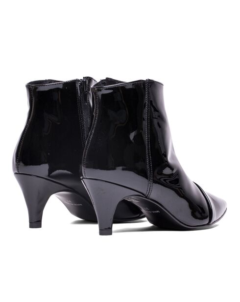 Bottines en Cuir Vernis Helen noires