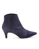 Bottines en Velours de Cuir Helen marine