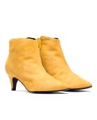 Bottines en Velours de Cuir Helen miel