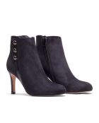 Bottines en Velours de Cuir Ursula noires - Talon 8.5 cm