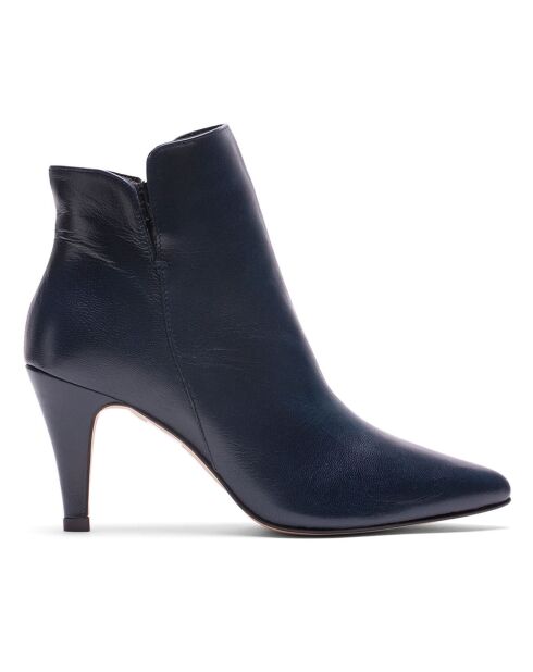 Bottines en Cuir Vera marine - Talon 6 cm
