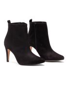 Botas Wanda de piel aterciopelada negra - tacón de 7 cm