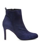 Bottines en Velours de Cuir Wanda marine - Talon 7 cm