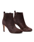 Bottines en Velours de Cuir Wanda marron - Talon 7 cm