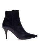Bottines en Cuir Angelina noires - Talon 7.5 cm