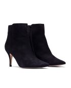 Bottines en Velours de Cuir Angelina noires - Talon 7.5 cm