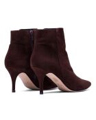 Bottines en Velours de Cuir Angelina marron - Talon 7.5 cm