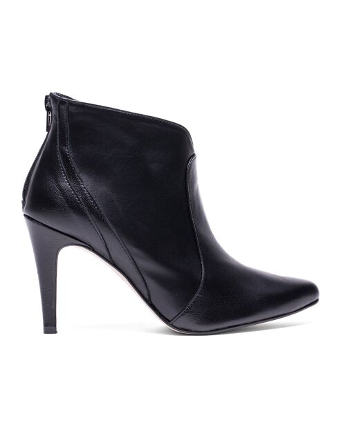 Bottines en Cuir Iria noires - Talon 7 cm