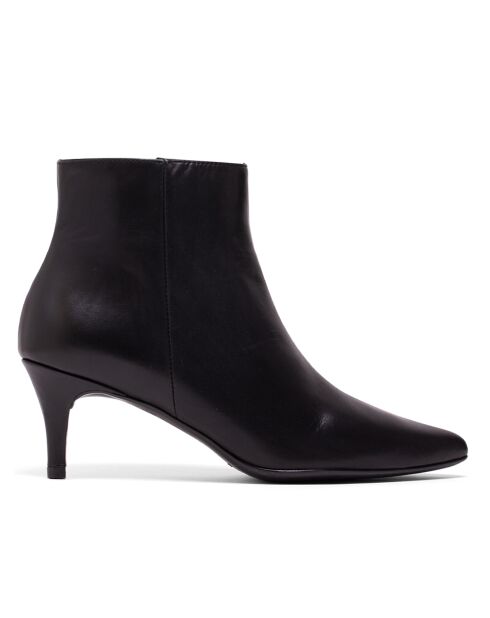 Bottines en Cuir Claudia noires - Talon 5.5 cm