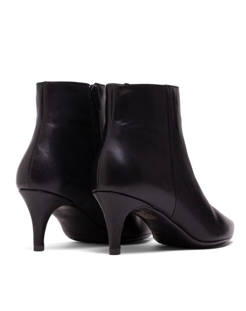 Bottines en Cuir Claudia noires - Talon 5.5 cm