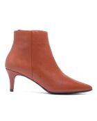 Bottines en Cuir Claudia cognac - Talon 5.5 cm
