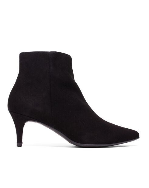 Bottines en Velours de Cuir Claudia noires - Talon 5.5 cm