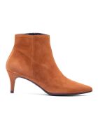 Bottines en Velours de Cuir Claudia cognac - Talon 5.5 cm