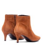Bottines en Velours de Cuir Claudia cognac - Talon 5.5 cm