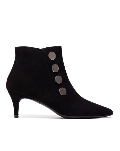 Bottines en Velours de Cuir Brígida noires
