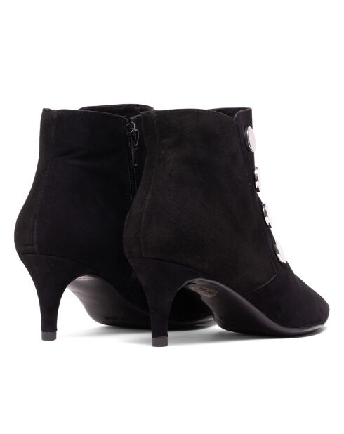 Bottines en Velours de Cuir Brígida noires