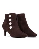 Botas de piel de terciopelo marrón Brígida