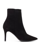 Bottines en Velours de Cuir Mayra noires - Talon 7.5 cm