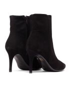 Bottines en Velours de Cuir Mayra noires - Talon 7.5 cm