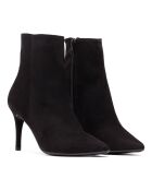 Bottines en Velours de Cuir Mayra noires - Talon 7.5 cm