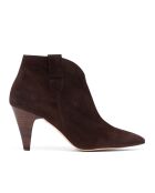 Botas Aurelia de piel aterciopelada marrón - tacón de 6 cm