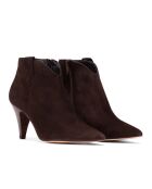 Botas Aurelia de piel aterciopelada marrón - tacón de 6 cm