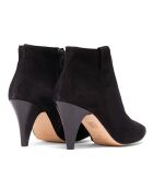 Bottines en Velours de Cuir Aurelia noires - Talon 6 cm
