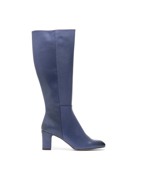 Arantxa marineblaue Lederstiefel - 6,5 cm Absatz