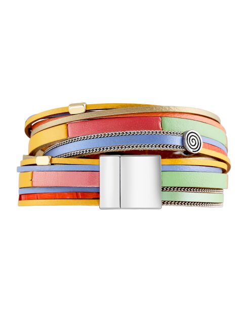 Manchette Arlodino en Cuir multicolore