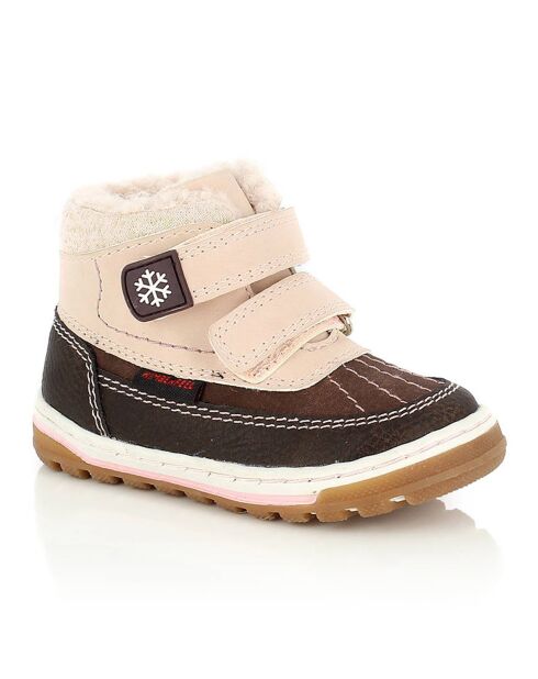 Bottes de Montagne fourrées Nohan rose/marron