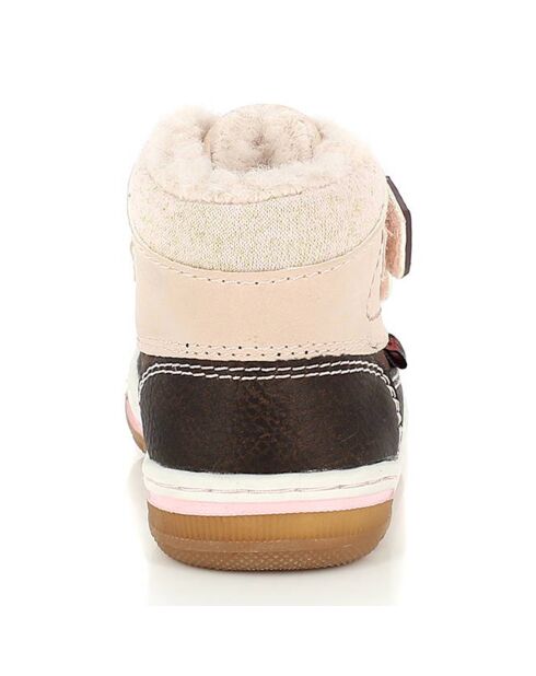 Bottes de Montagne fourrées Nohan rose/marron