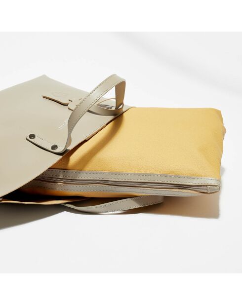 Livel Light Tragetasche aus Leder, 45 x 12 x 31 cm, Taupe