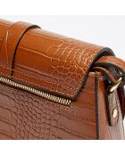 Kara Schultertasche aus kamelfarbenem Leder - 22x18x6 cm