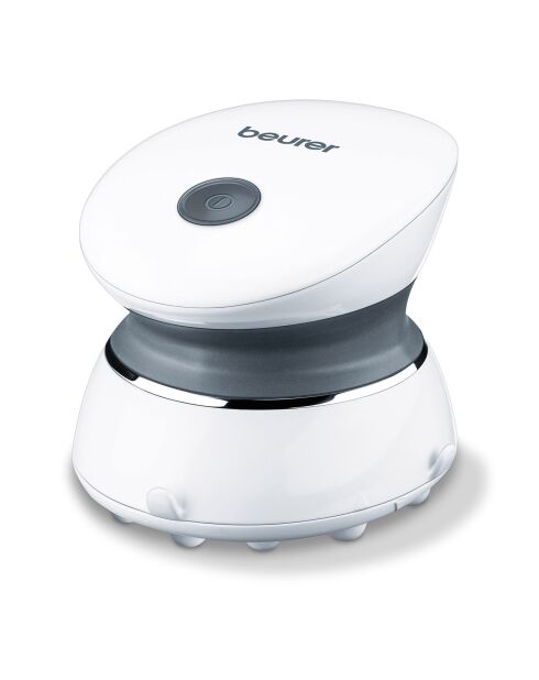 Mini masajeador vibratorio impermeable exfoliante blanco/antracita