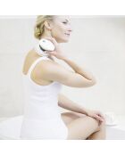 Mini appareil de massage vibrant waterproof exfoliant blanc/anthracite