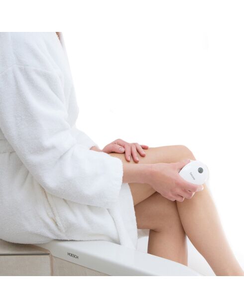 Mini masajeador vibratorio impermeable exfoliante blanco/antracita