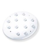 Mini appareil de massage vibrant waterproof exfoliant blanc/anthracite