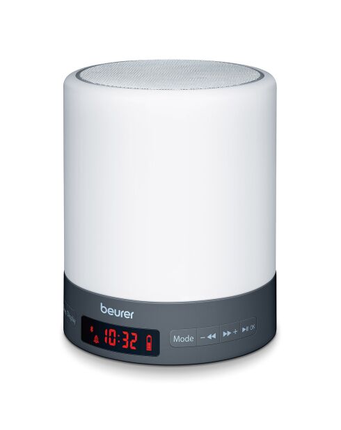 Réveil lumineux connecté Bluetooth blanc/anthracite