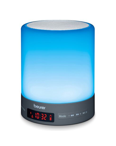 Réveil lumineux connecté Bluetooth blanc/anthracite