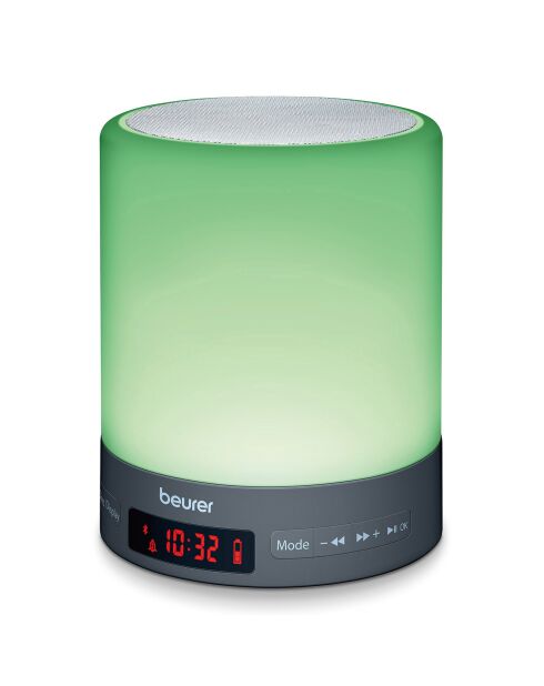 Réveil lumineux connecté Bluetooth blanc/anthracite