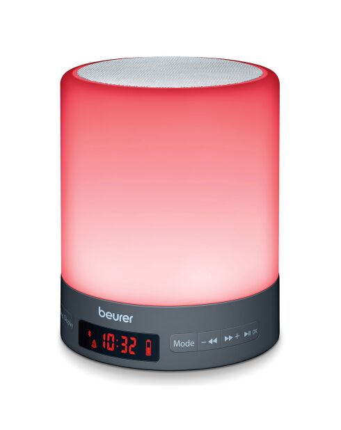 Réveil lumineux connecté Bluetooth blanc/anthracite