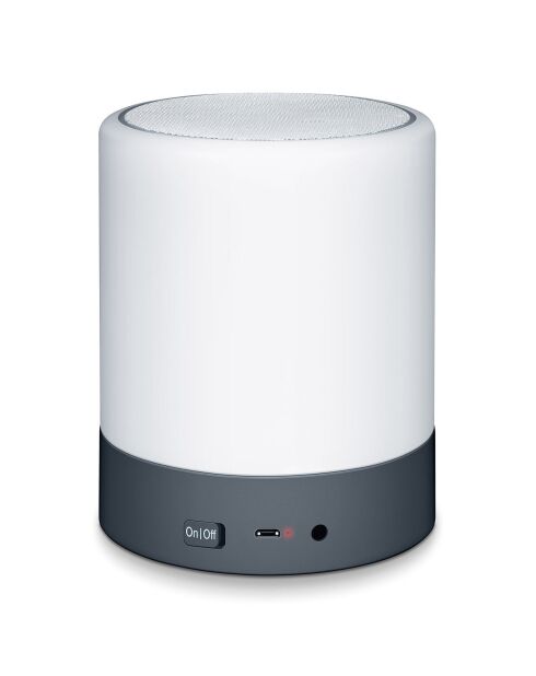 Réveil lumineux connecté Bluetooth blanc/anthracite