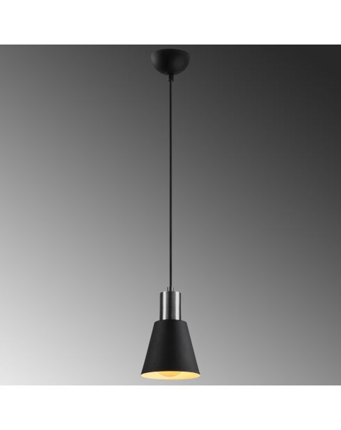 Kem Pendelleuchte in Schwarz/Nickel - 14x114 cm